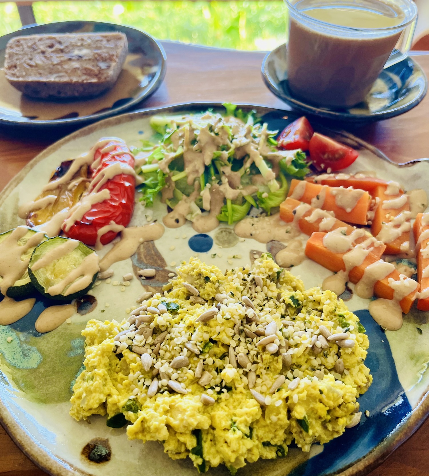 Organic vegan breakfast example