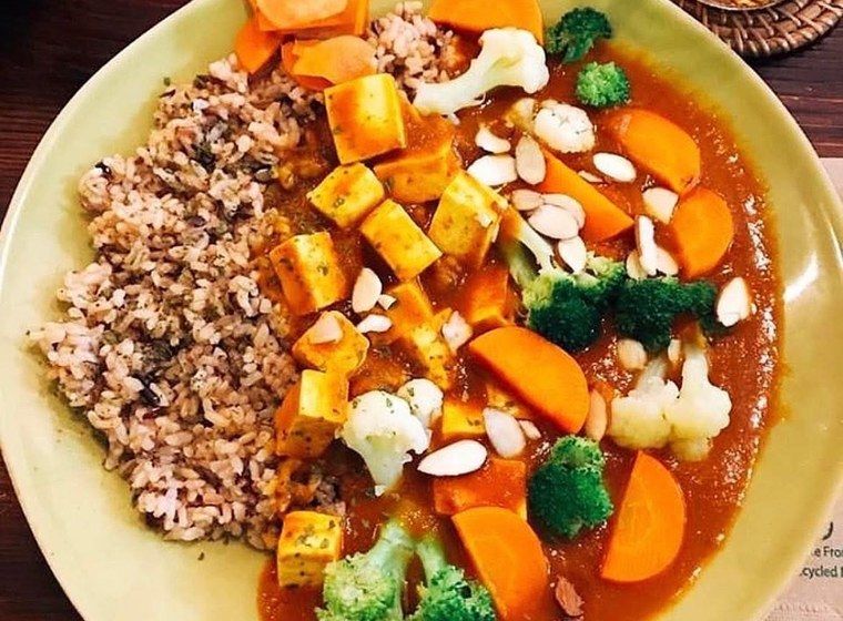 Organic vegan dinner example
