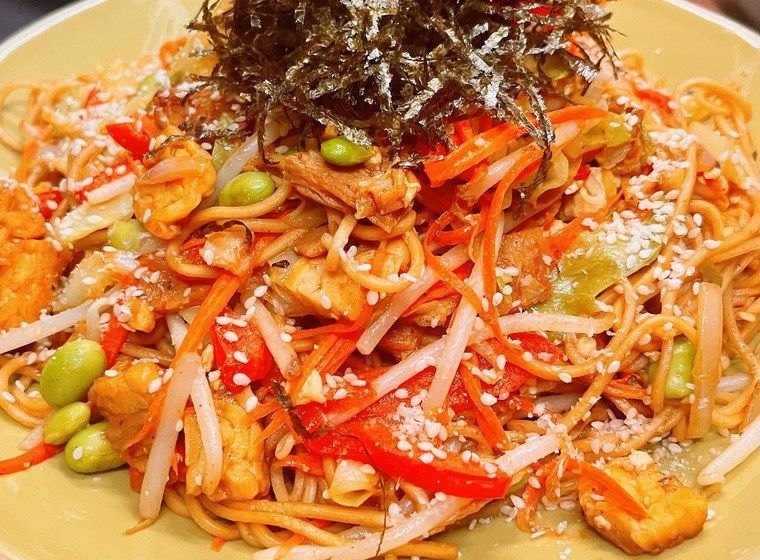 Organic vegan dinner example