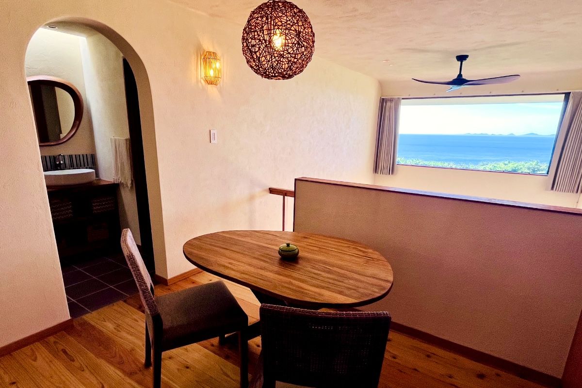 Private ocean-view dining room at VegiLicious Kouri Island