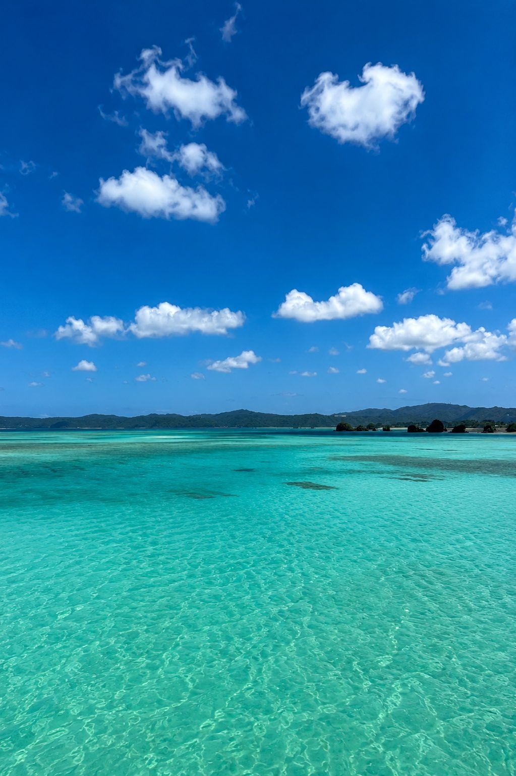 Blue ocean of Kouri Island Okinawa